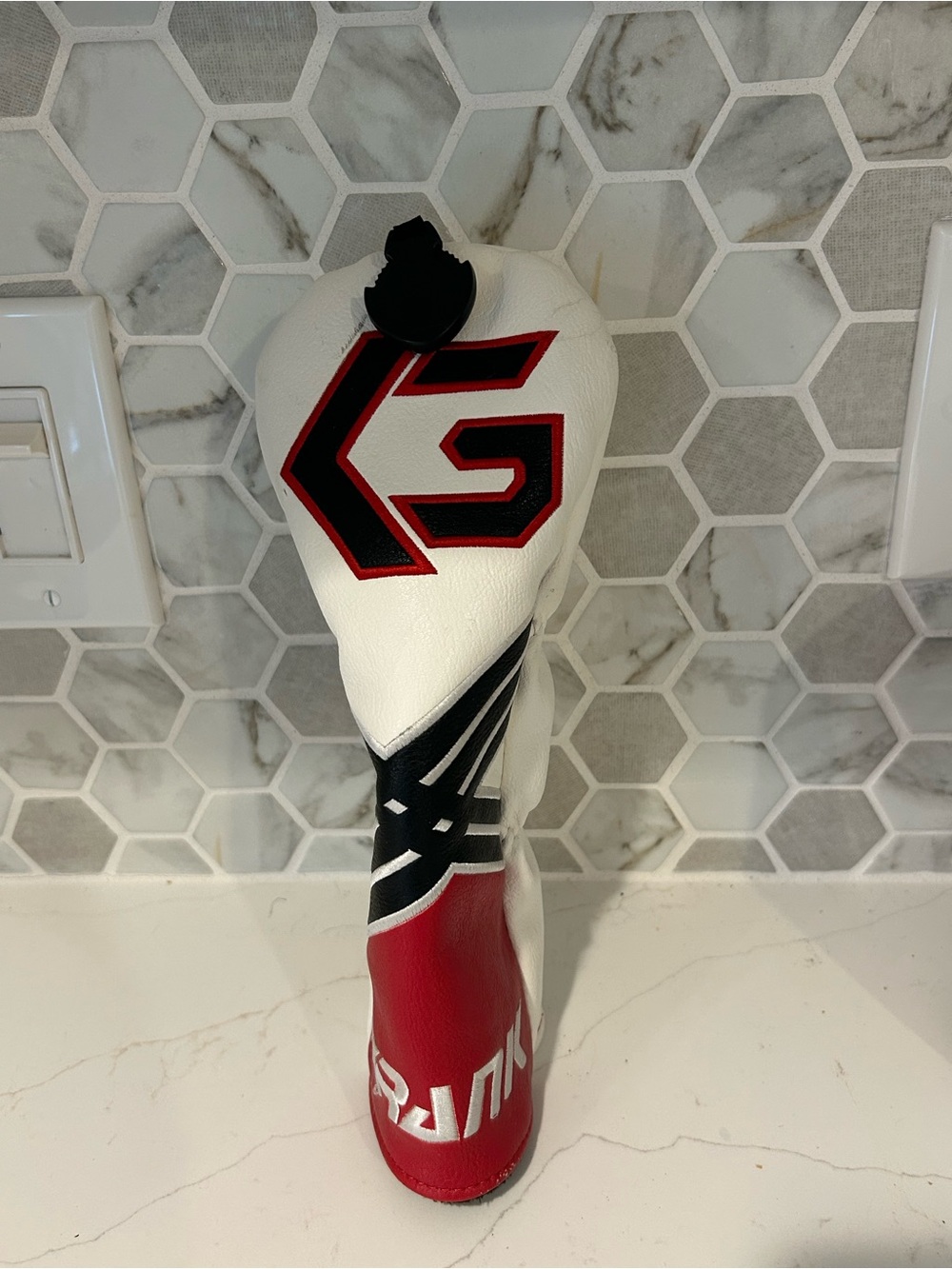 KRANK formula fire Graphic White, Red & Black Golf fairway Headcover